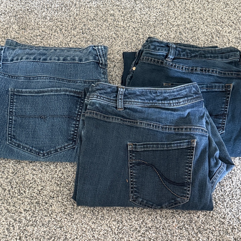 Classic Blue Women's Jeans (lot of 3) Lane Bryant 20w